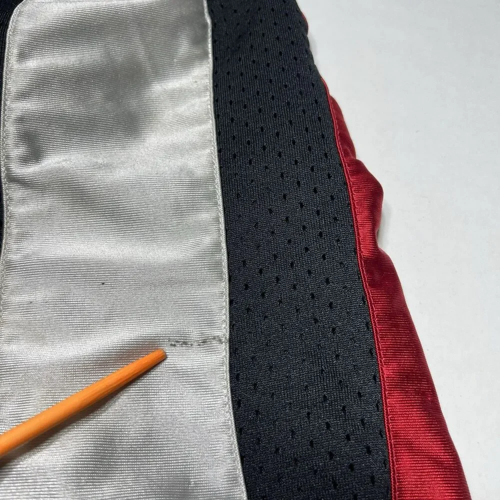 Nike Basketball Shorts 2XL Red Black Lined  Dazzle Swoosh Vintage  Men’s Xxl